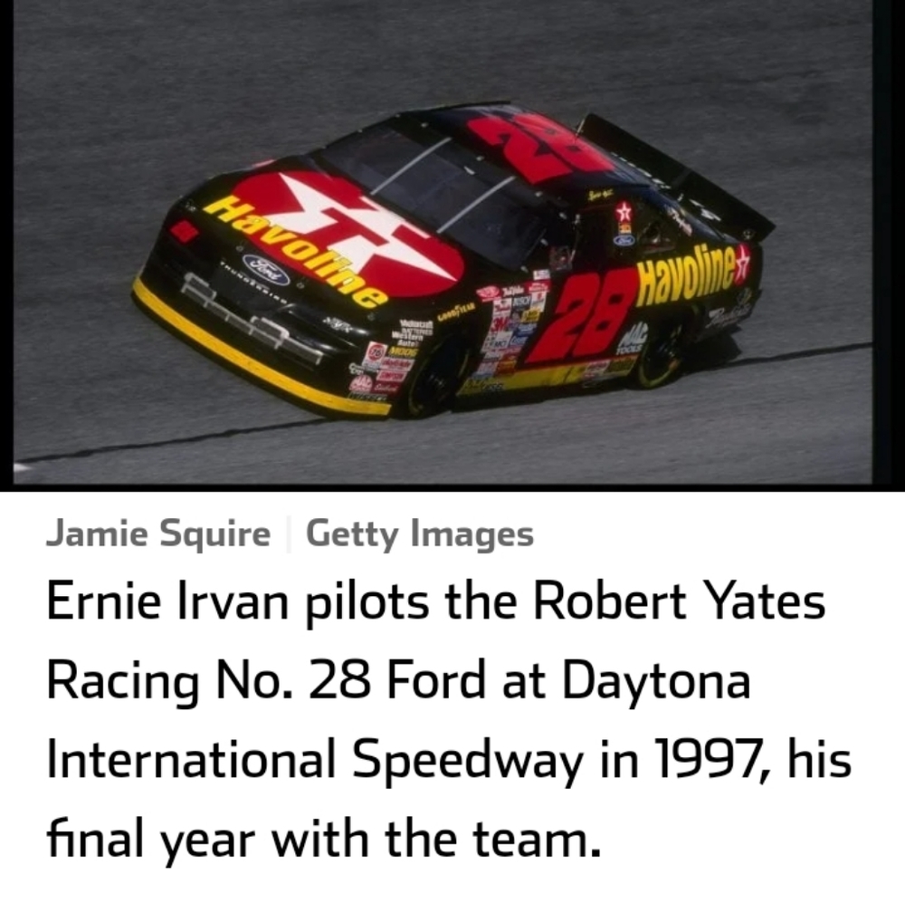 HAVOLINE Ernie Irvan vtg Ribbon Winston Cup Fabric racing Original Very HTF